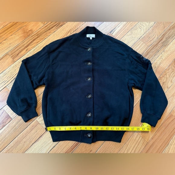 VTG St John Sport Black Button Down Jacket Crown Crest Logo Cotton Womens Size M - Picture 13 of 14